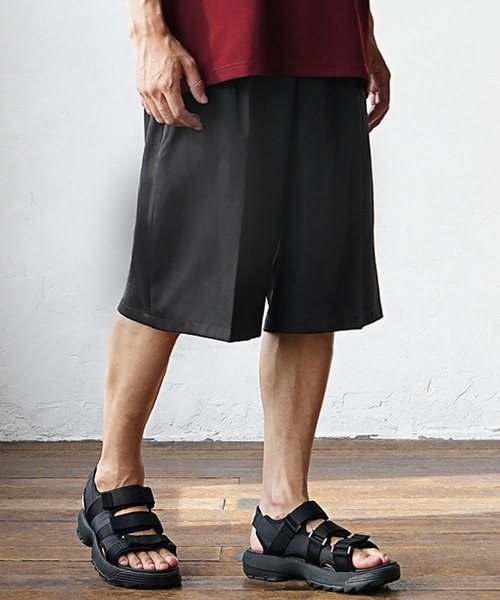 MinoriTY(マイノリティ)の「【MinoriTY】さらさら夏のとろみ素材ハーフパンツ ショートパンツ ショーツ メンズ 夏服 センタープレス(その他パンツ・メンズ・アイボリー/ブラック/グレー/グリーン・M/L/S)」の9枚目の写真