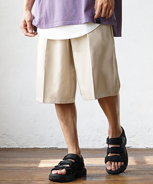 MinoriTY(マイノリティ)の「【MinoriTY】さらさら夏のとろみ素材ハーフパンツ ショートパンツ ショーツ メンズ 夏服 センタープレス(その他パンツ・メンズ・アイボリー/ブラック/グレー/グリーン・M/L/S)」の15枚目の写真