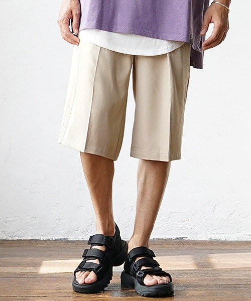 MinoriTY(マイノリティ)の「【MinoriTY】さらさら夏のとろみ素材ハーフパンツ ショートパンツ ショーツ メンズ 夏服 センタープレス(その他パンツ・メンズ・アイボリー/ブラック/グレー/グリーン・M/L/S)」の16枚目の写真