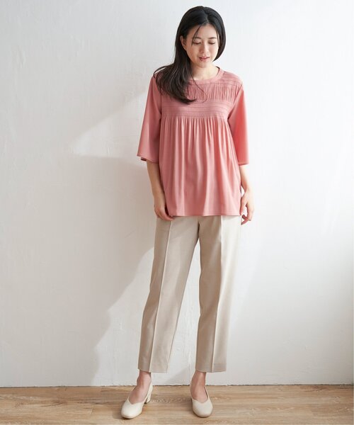 ikka（イッカ）の「リネンライクテーパードパンツ（その他パンツ・レディース・ベージュ/ブルー系その他/ブラック・M/L）」の20枚目の写真