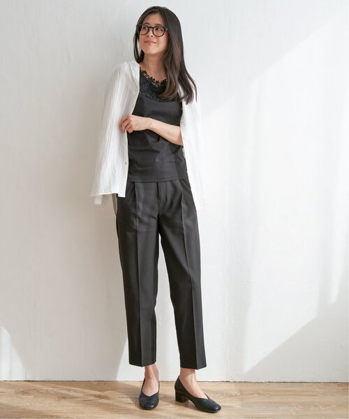 ikka（イッカ）の「リネンライクテーパードパンツ（その他パンツ・レディース・ベージュ/ブルー系その他/ブラック・M/L）」の5枚目の写真