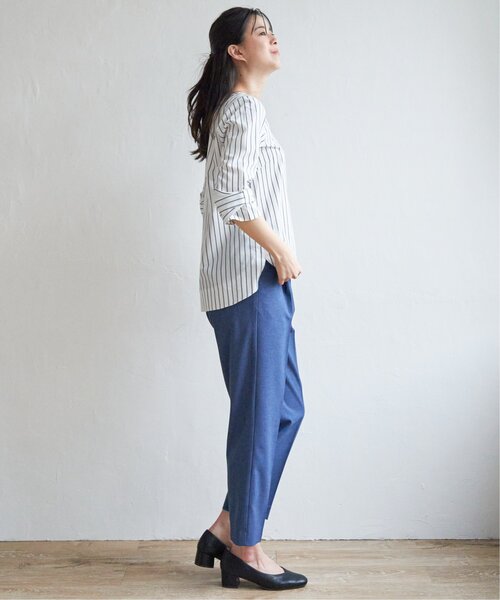 ikka（イッカ）の「リネンライクテーパードパンツ（その他パンツ・レディース・ベージュ/ブルー系その他/ブラック・M/L）」の7枚目の写真