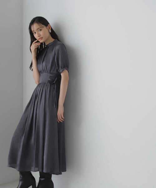 ♣♥新品未使用！Super Beauty ジャガード配色ハイネックワンピース NATURAL BEAUTY BASIC（ナチュラルビューティーベーシック）の