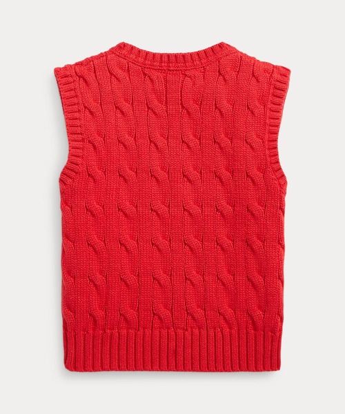 ケーブルニット コットン セーター ベスト（ベスト）｜POLO RALPH