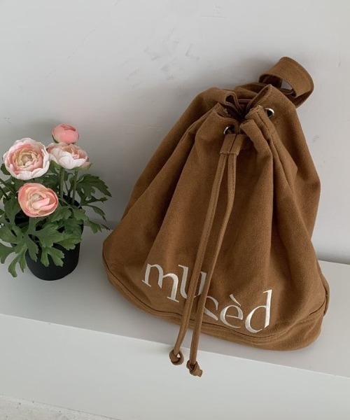 LAC-VERT(ラック・ヴェール)の「【新色登場】musedキャンバス巾着ナップサック【動画あり】(バックパック/リュック・レディース・ブラック/ブラウン/ホワイト/グリーン/ライトグレー/ライトブルー・FREE)」の20枚目の写真