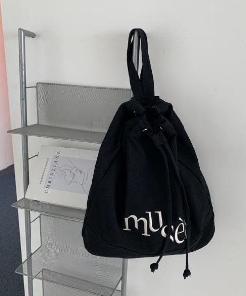 LAC-VERT(ラック・ヴェール)の「【新色登場】musedキャンバス巾着ナップサック【動画あり】(バックパック/リュック・レディース・ブラック/ブラウン/ホワイト/グリーン/ライトグレー/ライトブルー・FREE)」の18枚目の写真