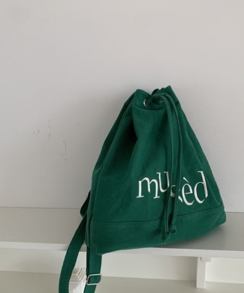 LAC-VERT(ラック・ヴェール)の「【新色登場】musedキャンバス巾着ナップサック【動画あり】(バックパック/リュック・レディース・ブラック/ブラウン/ホワイト/グリーン/ライトグレー/ライトブルー・FREE)」の17枚目の写真