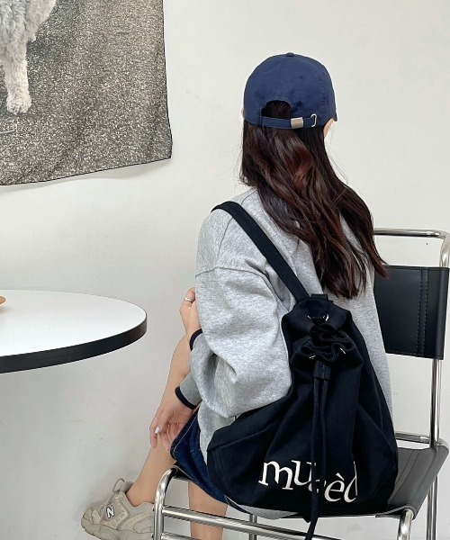 LAC-VERT(ラック・ヴェール)の「【新色登場】musedキャンバス巾着ナップサック【動画あり】(バックパック/リュック・レディース・ブラック/ブラウン/ホワイト/グリーン/ライトグレー/ライトブルー・FREE)」の11枚目の写真