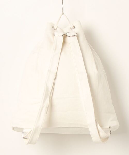 LAC-VERT(ラック・ヴェール)の「【新色登場】musedキャンバス巾着ナップサック【動画あり】(バックパック/リュック・レディース・ブラック/ブラウン/ホワイト/グリーン/ライトグレー/ライトブルー・FREE)」の9枚目の写真