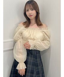 dazzlin | バルーンオーガンチュール長袖ブラウス(シャツ/ブラウス)