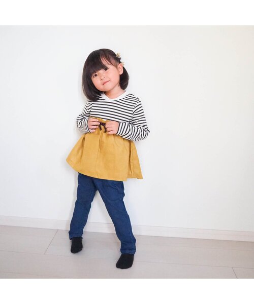 apres les cours（アプレレクール）の「【一部WEB限定】ワッフルドッキングフレアTシャツ（Tシャツ/カットソー・キッズ・レッド/ラベンダー/ミント/マスタード/ピンク・110/120/90/100/140/80/130）」の12枚目の写真