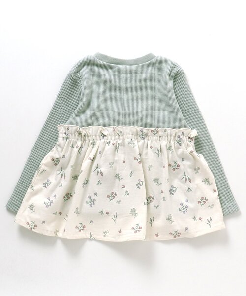 apres les cours（アプレレクール）の「【一部WEB限定】ワッフルドッキングフレアTシャツ（Tシャツ/カットソー・キッズ・レッド/ラベンダー/ミント/マスタード/ピンク・110/120/90/100/140/80/130）」の18枚目の写真