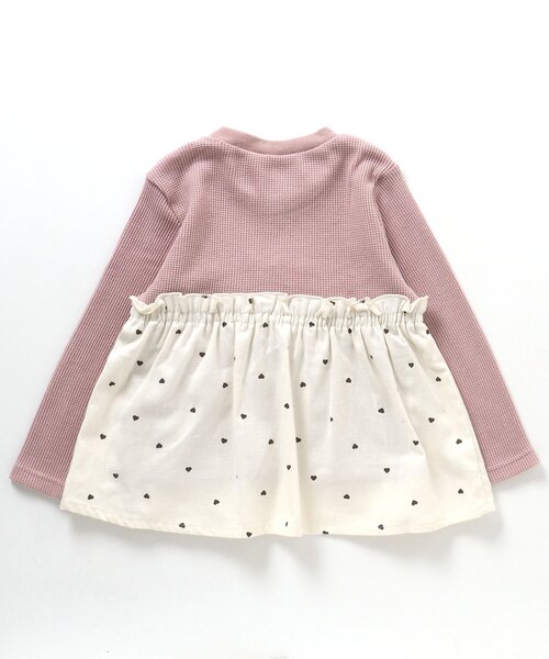 apres les cours（アプレレクール）の「【一部WEB限定】ワッフルドッキングフレアTシャツ（Tシャツ/カットソー・キッズ・レッド/ラベンダー/ミント/マスタード/ピンク・110/120/90/100/140/80/130）」の20枚目の写真