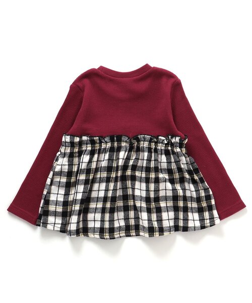 apres les cours（アプレレクール）の「【一部WEB限定】ワッフルドッキングフレアTシャツ（Tシャツ/カットソー・キッズ・レッド/ラベンダー/ミント/マスタード/ピンク・110/120/90/100/140/80/130）」の21枚目の写真