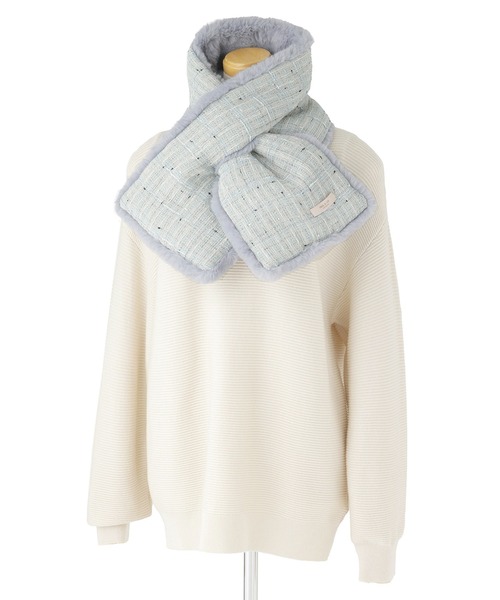 PAUL&JOE（ポールアンドジョー）の「フェイクファーマフラー ツイード