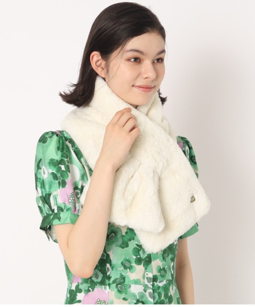 お値下げしました→新品  ファーマフラー 楽天市場】フェンディ FENDI ファー レザー ピンク レッド ロゴ
