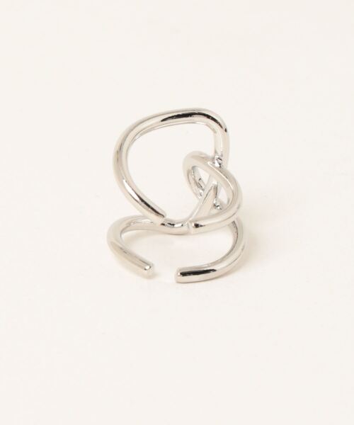 notch.（ノッチ）の「アシンメトリークロスワイドリング（リング・レディース・シルバー/ゴールド・ONESIZE）」の3枚目の写真