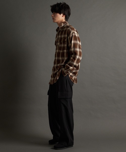 JACKROSE（ジャックローズ）の「JE-OMBRE CHECK DAMAGE LS SHIRT（シャツ/ブラウス・メンズ・ネイビー/ブラック/ブラック系2・L/M）」の21枚目の写真