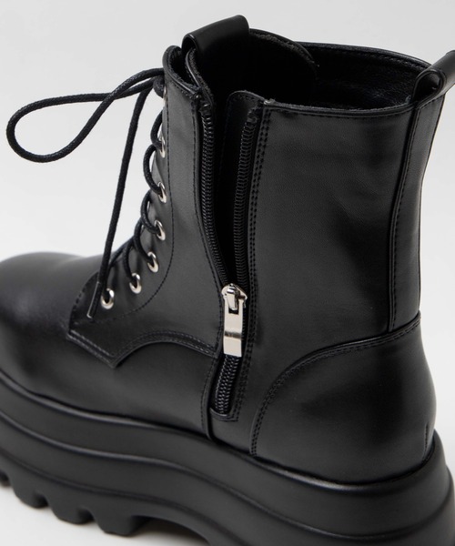 WEGO(ウィゴー)の「WEGO/ボリュームレースアップショートブーツ(ブーツ・レディース・ブラック・MEDIUM/LARGE)」の8枚目の写真