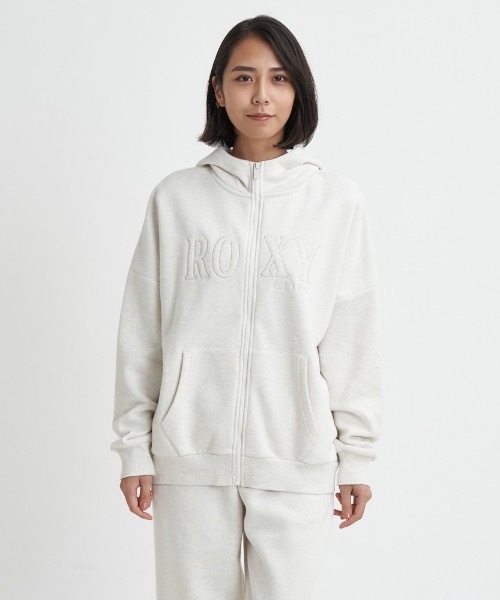 ROXY（ロキシー）の「JIVY ZIP/ロキシー胸アップリケ調ブランドロゴフルジップアップパーカー・フーディ（パーカー・レディース・グリーン/ブラック/グレー・SMALL/MEDIUM/LARGE/X-LARGE）」の8枚目の写真