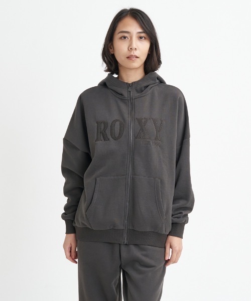 ROXY（ロキシー）の「JIVY ZIP/ロキシー胸アップリケ調ブランドロゴフルジップアップパーカー・フーディ（パーカー・レディース・グリーン/ブラック/グレー・SMALL/MEDIUM/LARGE/X-LARGE）」の16枚目の写真
