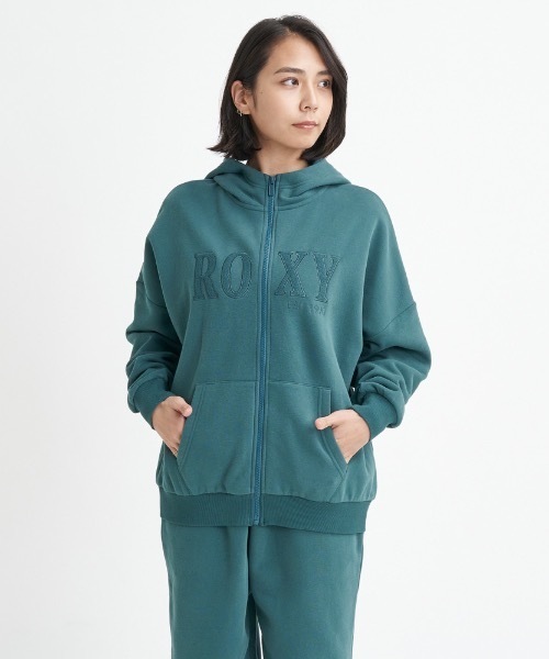 ROXY（ロキシー）の「JIVY ZIP/ロキシー胸アップリケ調ブランドロゴフルジップアップパーカー・フーディ（パーカー・レディース・グリーン/ブラック/グレー・SMALL/MEDIUM/LARGE/X-LARGE）」の19枚目の写真