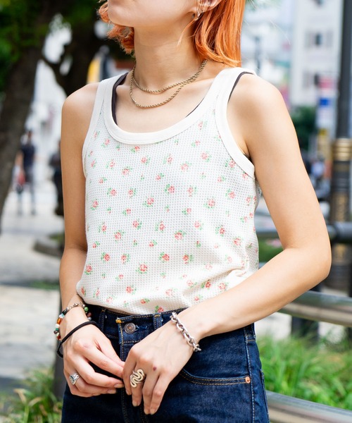 Miaou 青色 花柄 シースルータンクトップ OUTLET】Roxy FUN & ALIVE TANK ウィメンズ ラッシュガード