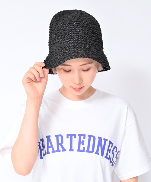 Alite cloth(アリーテクロス)の「ペーパークロシェハット(ハット・レディース・ブラウン/ブラック/ベージュ・FREE)」の2枚目の写真