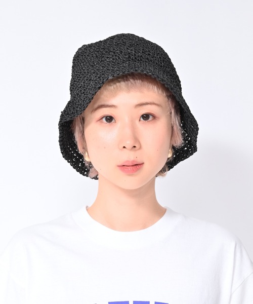Alite cloth(アリーテクロス)の「ペーパークロシェハット(ハット・レディース・ブラウン/ブラック/ベージュ・FREE)」の11枚目の写真