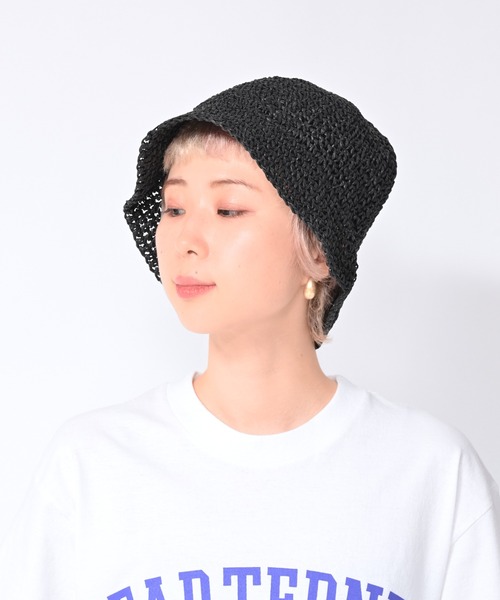 Alite cloth(アリーテクロス)の「ペーパークロシェハット(ハット・レディース・ブラウン/ブラック/ベージュ・FREE)」の13枚目の写真