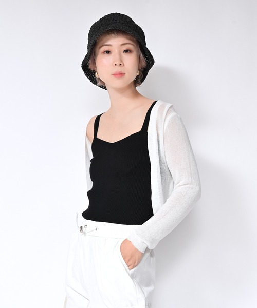 Alite cloth(アリーテクロス)の「ペーパークロシェハット(ハット・レディース・ブラウン/ブラック/ベージュ・FREE)」の16枚目の写真