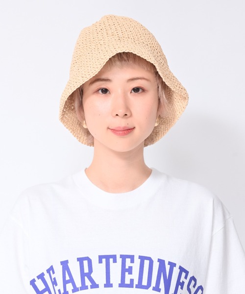Alite cloth(アリーテクロス)の「ペーパークロシェハット(ハット・レディース・ブラウン/ブラック/ベージュ・FREE)」の18枚目の写真