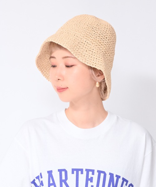 Alite cloth(アリーテクロス)の「ペーパークロシェハット(ハット・レディース・ブラウン/ブラック/ベージュ・FREE)」の20枚目の写真