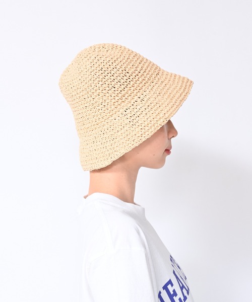 Alite cloth(アリーテクロス)の「ペーパークロシェハット(ハット・レディース・ブラウン/ブラック/ベージュ・FREE)」の21枚目の写真