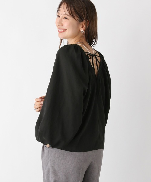 LEPSIM(レプシィム)の「バックデザイン長袖ブラウス 972204(シャツ/ブラウス・レディース・ブラウン/ベージュ/ブラック・FREE)」の4枚目の写真