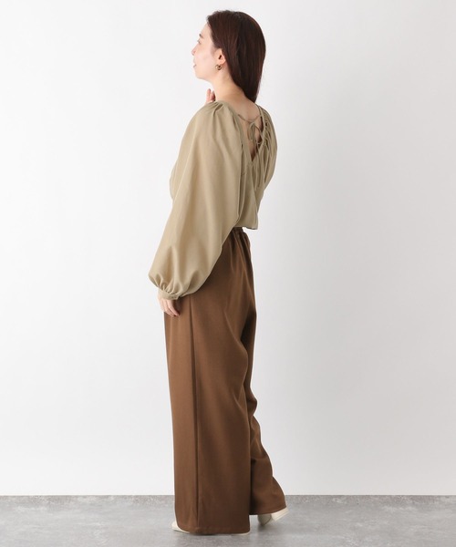 LEPSIM(レプシィム)の「バックデザイン長袖ブラウス 972204(シャツ/ブラウス・レディース・ブラウン/ベージュ/ブラック・FREE)」の9枚目の写真