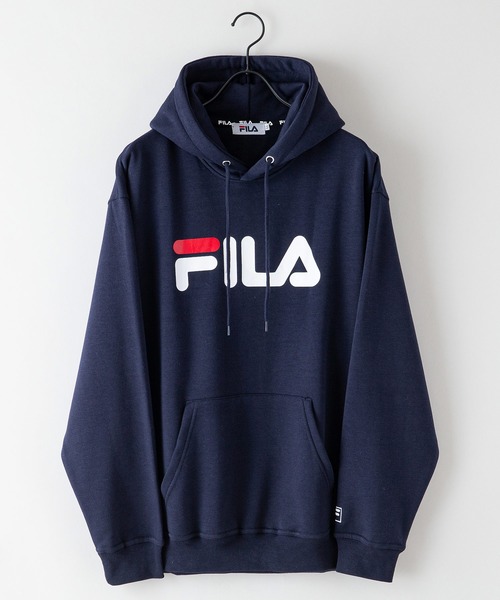 FILA/フィラ】デカロゴプリント 裏起毛フーディー プルパーカー