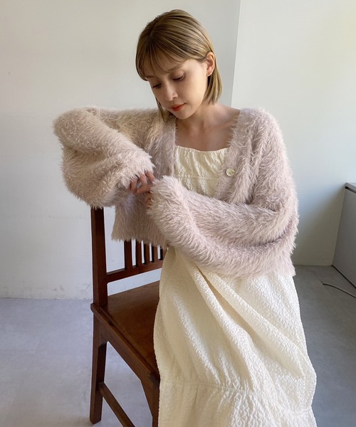 one after another NICE CLAUP(ワンアフターアナザーナイスクラップ)の「【先行予約】シャーリングキャミワンピース(ワンピース・レディース・アイボリー/ブラック系その他/ブラック/サックスブルー・FREE)」の10枚目の写真