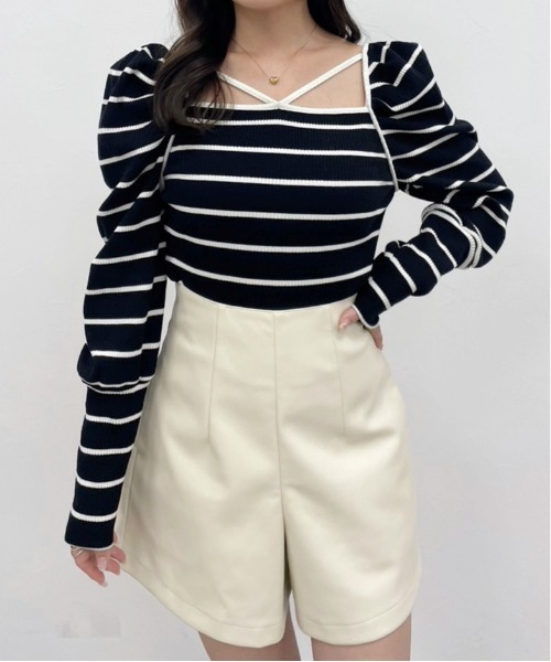 Heather(ヘザー)の「アソートパフスリーブプルオーバー 975544(Tシャツ/カットソー・レディース・ホワイト系/ブラック系/ブラウン系・FREE)」の3枚目の写真