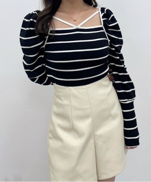Heather（ヘザー）の「アソートパフスリーブプルオーバー 975544