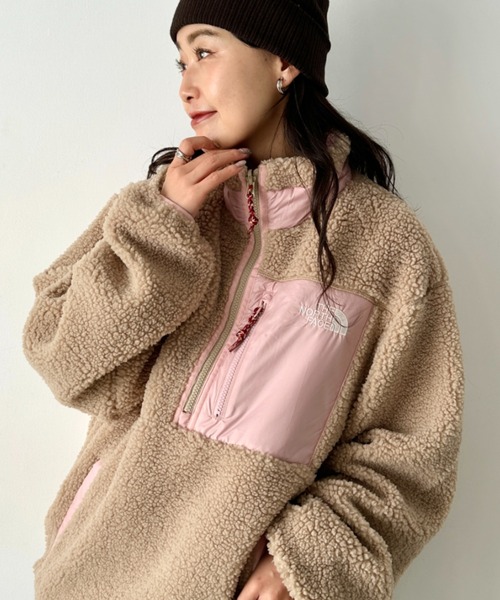 THE NORTH FACE(ザノースフェイス)の「国内未発売 THE NORTH FACE(ザ・ノースフェイス)/2WAY リバーシブル 軽量 保温 プレイグリーン ボアフリース ナイロン ハーフジップアノラック/PLAY GREEN RVS FLEECE ANORAK(ブルゾン・レディース・アイボリー/ブラック/キャメル・M/S/L/XL)」の17枚目の写真