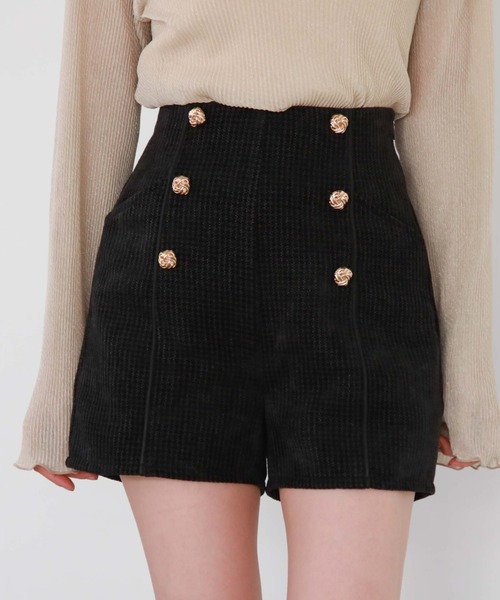 archives（アルシーヴ）の「ツイードパイピングマリンショートパンツ