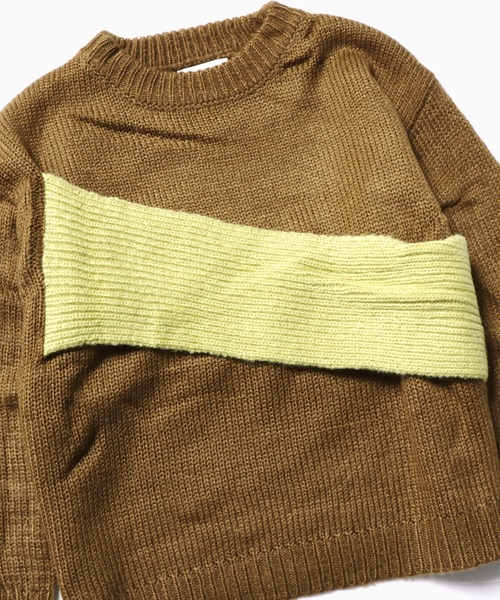 ROOPTOKYO(ループトウキョウ)の「▲DOCKING KNIT/ドッキングニット(ニット/セーター・レディース・イエロー・FREE)」の3枚目の写真