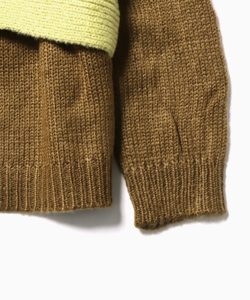 ROOPTOKYO(ループトウキョウ)の「▲DOCKING KNIT/ドッキングニット(ニット/セーター・レディース・イエロー・FREE)」の4枚目の写真