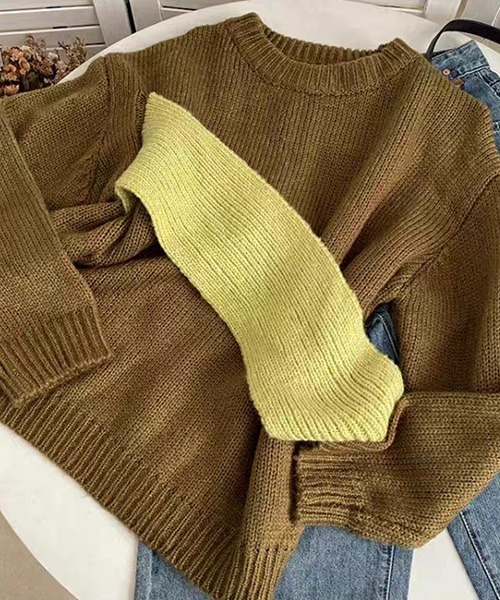 ROOPTOKYO(ループトウキョウ)の「▲DOCKING KNIT/ドッキングニット(ニット/セーター・レディース・イエロー・FREE)」の7枚目の写真