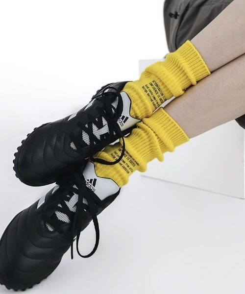 Vipoa(ヴィポア)の「ロゴデザイン厚手クルーリブソックス(ソックス/靴下・レディース・イエロー/カーキ/グレー/ホワイト/ブラック・FREE)」の5枚目の写真