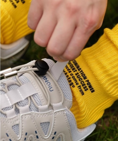 Vipoa(ヴィポア)の「ロゴデザイン厚手クルーリブソックス(ソックス/靴下・レディース・イエロー/カーキ/グレー/ホワイト/ブラック・FREE)」の16枚目の写真
