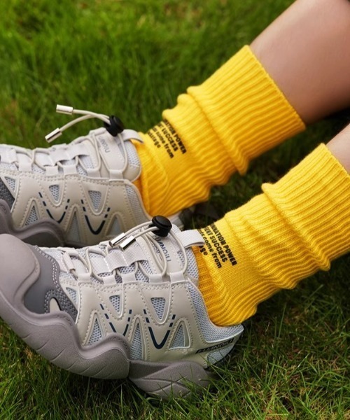 Vipoa(ヴィポア)の「ロゴデザイン厚手クルーリブソックス(ソックス/靴下・レディース・イエロー/カーキ/グレー/ホワイト/ブラック・FREE)」の17枚目の写真