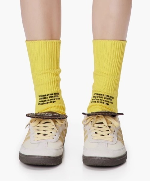 Vipoa(ヴィポア)の「ロゴデザイン厚手クルーリブソックス(ソックス/靴下・レディース・イエロー/カーキ/グレー/ホワイト/ブラック・FREE)」の19枚目の写真