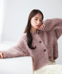 VIS | 【前後2WAY】毛混くるくるシャギーカーディガン(カーディガン/ボレロ)